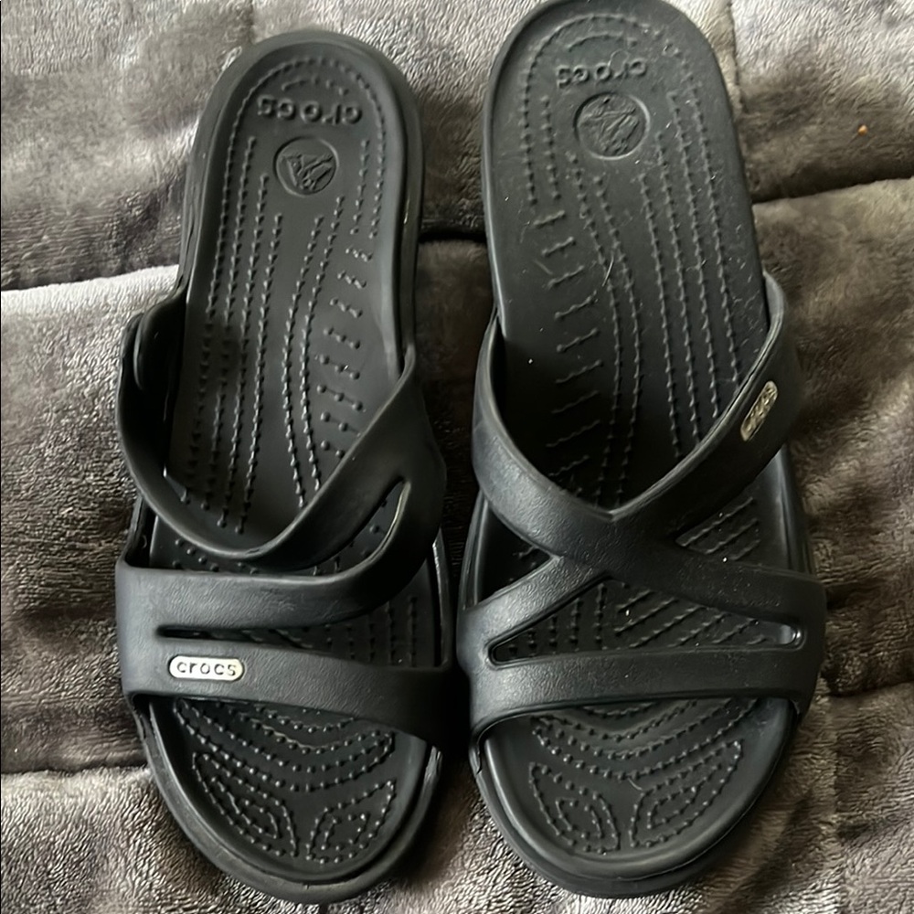 CROCS Black Slide Sandals